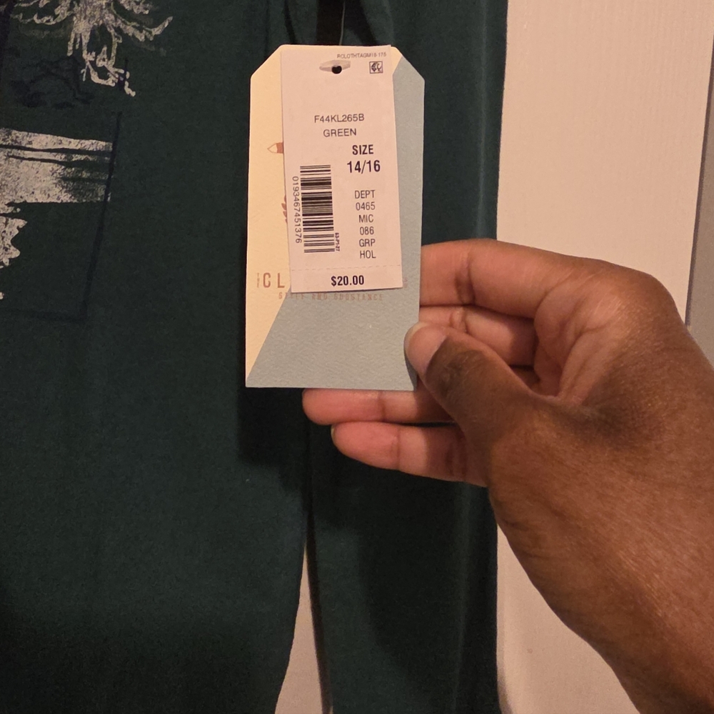 NWT- Boys Teal Kids Long-Sleeve Moose Graphic Tee - Picture 3 of 7